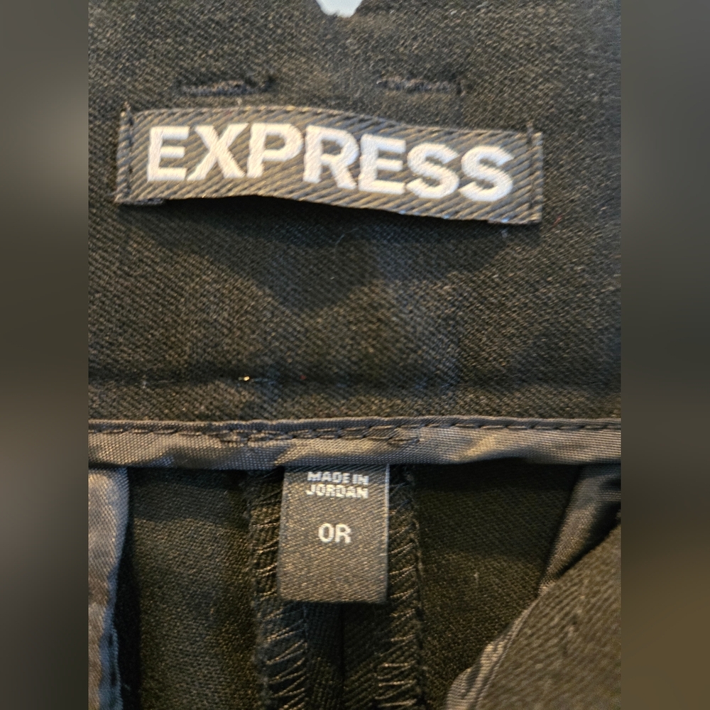 Express Black Mid-Rise Straight Leg Dress Pants Size 0 - Picture 4 of 4